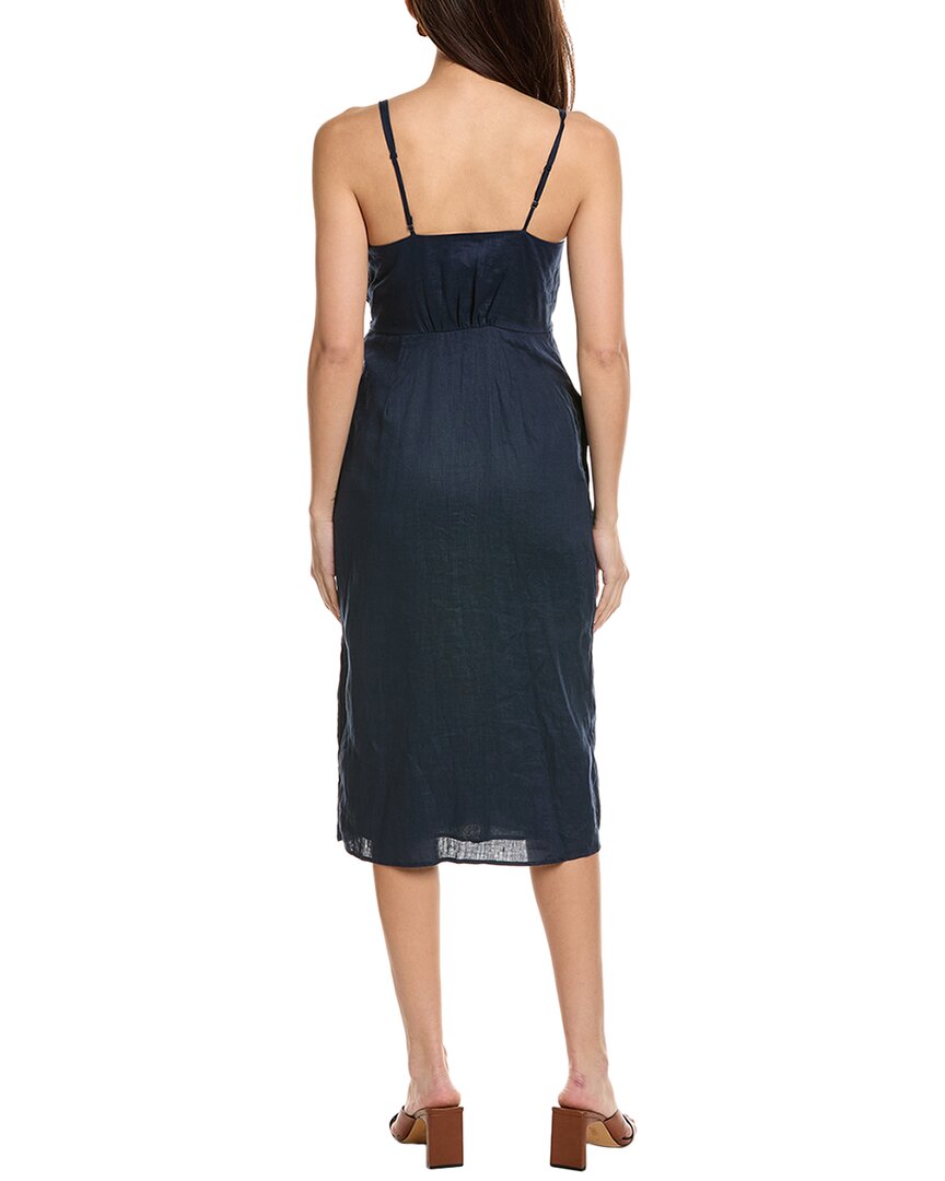 Reiss Esme Linen Tie Side Midi Dress