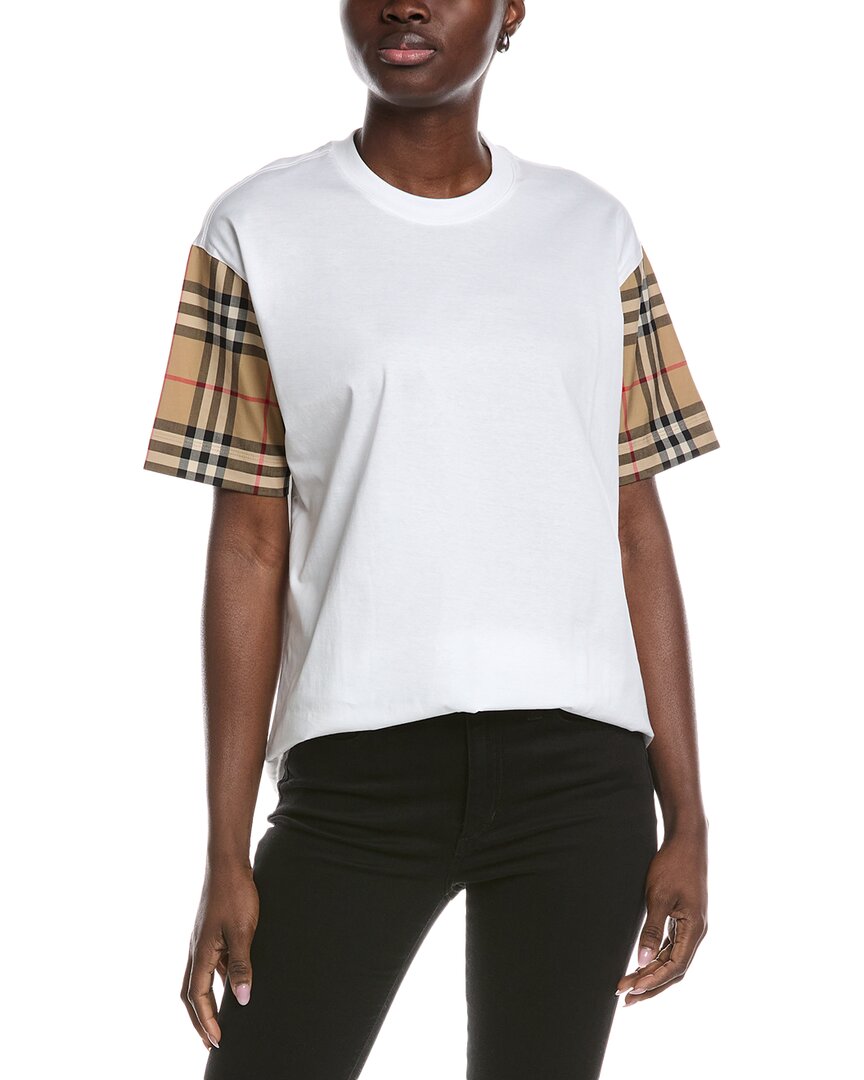 Burberry   Check Detail T-Shirt