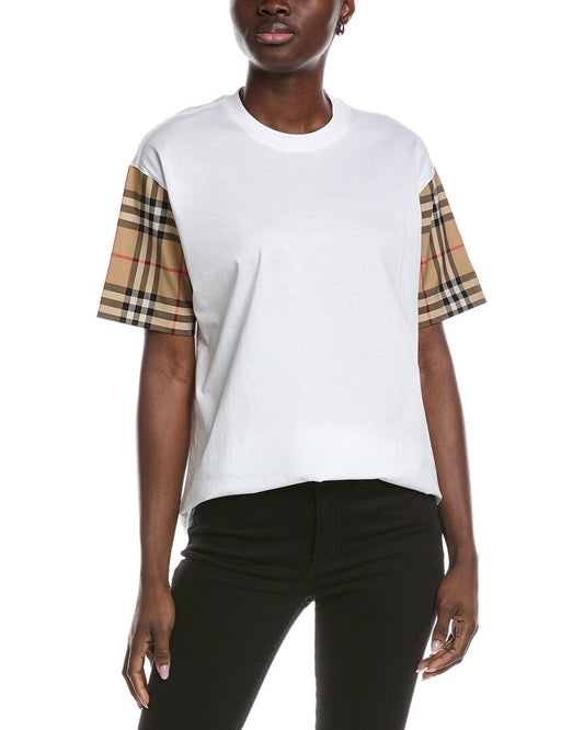 Burberry   Check Detail T-Shirt