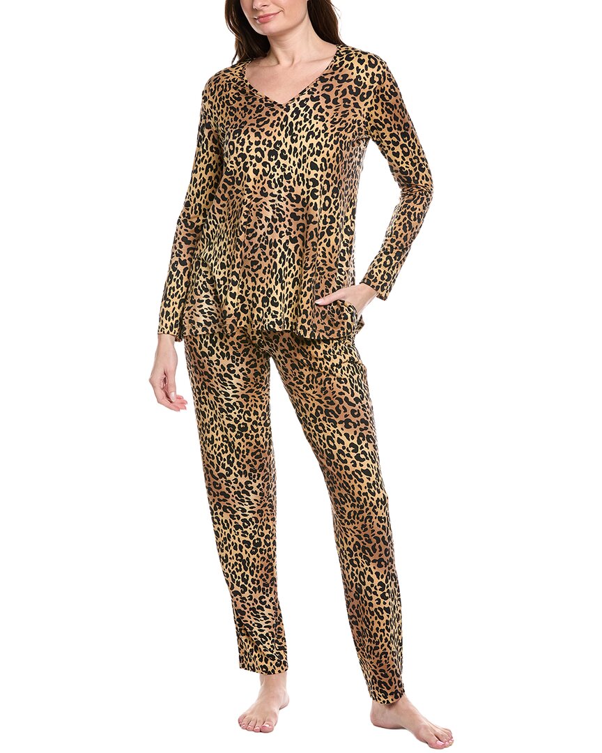 N Natori 2Pc Cozy Print Pajama Set
