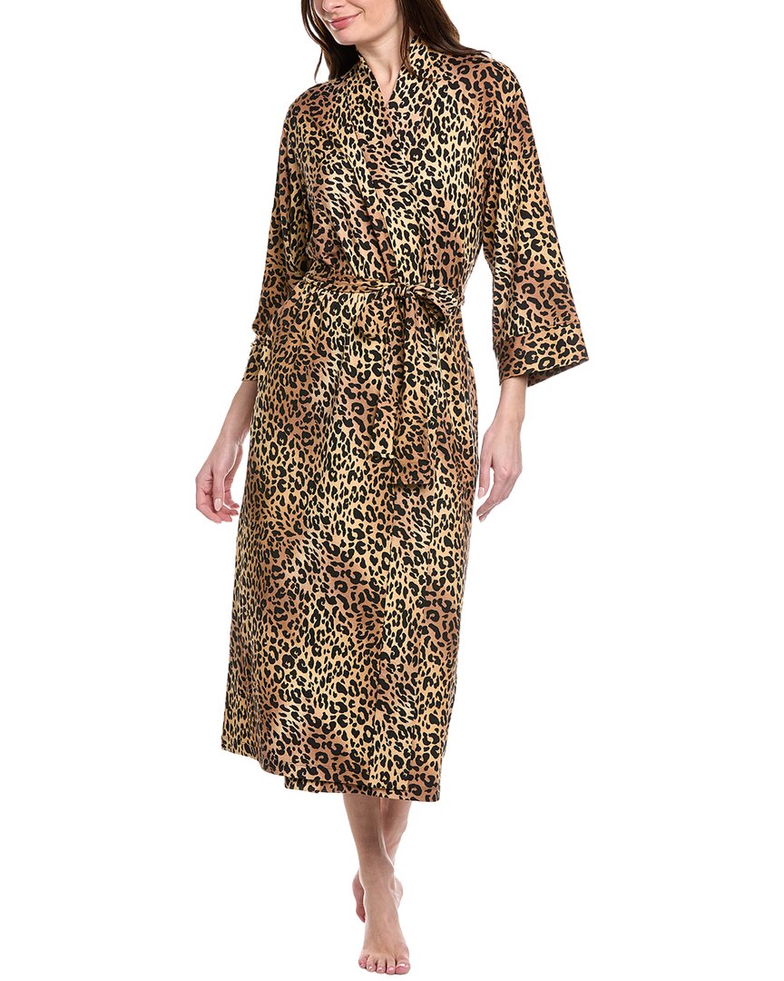 N Natori Cozy Print Knit Robe