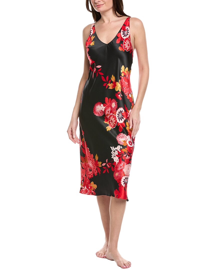 N Natori Empress Print Satin Gown
