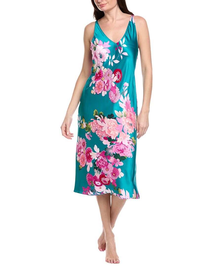 N Natori Empress Print Satin Gown