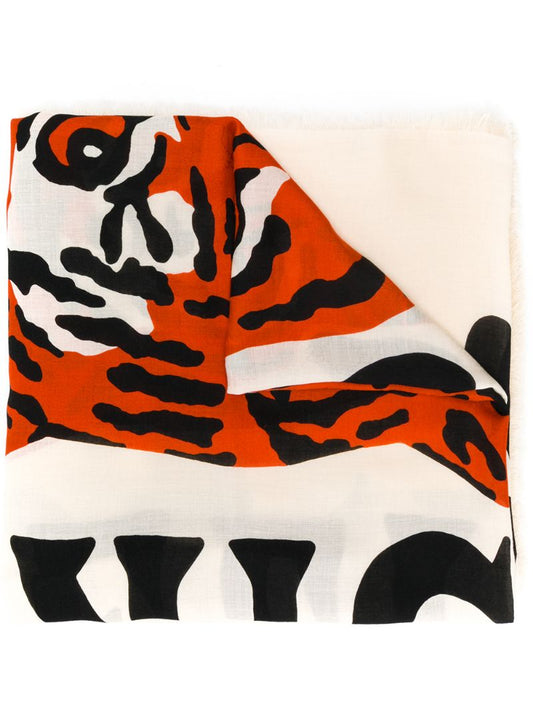 Gucci - printed scarf - women - Silk/Modal - One Size - Black