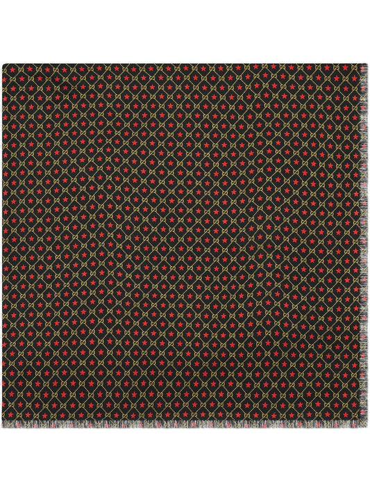 Gucci - Shawl with GG star print - men - Modal/Silk - One Size - Black