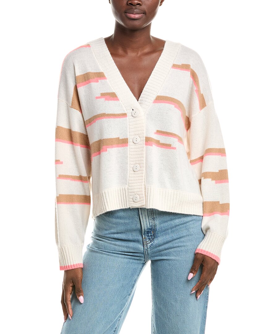 Brodie Cashmere Glitch Zebra Cashmere Cardigan