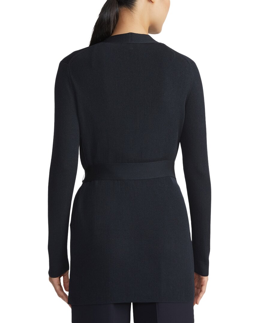 Lafayette 148 New York Plus Belted Rib Silk-Blend Cardigan
