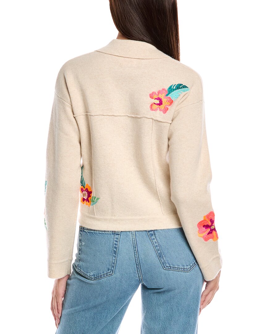 Brodie Cashmere Tropical Embroidery Cashmere Jacket