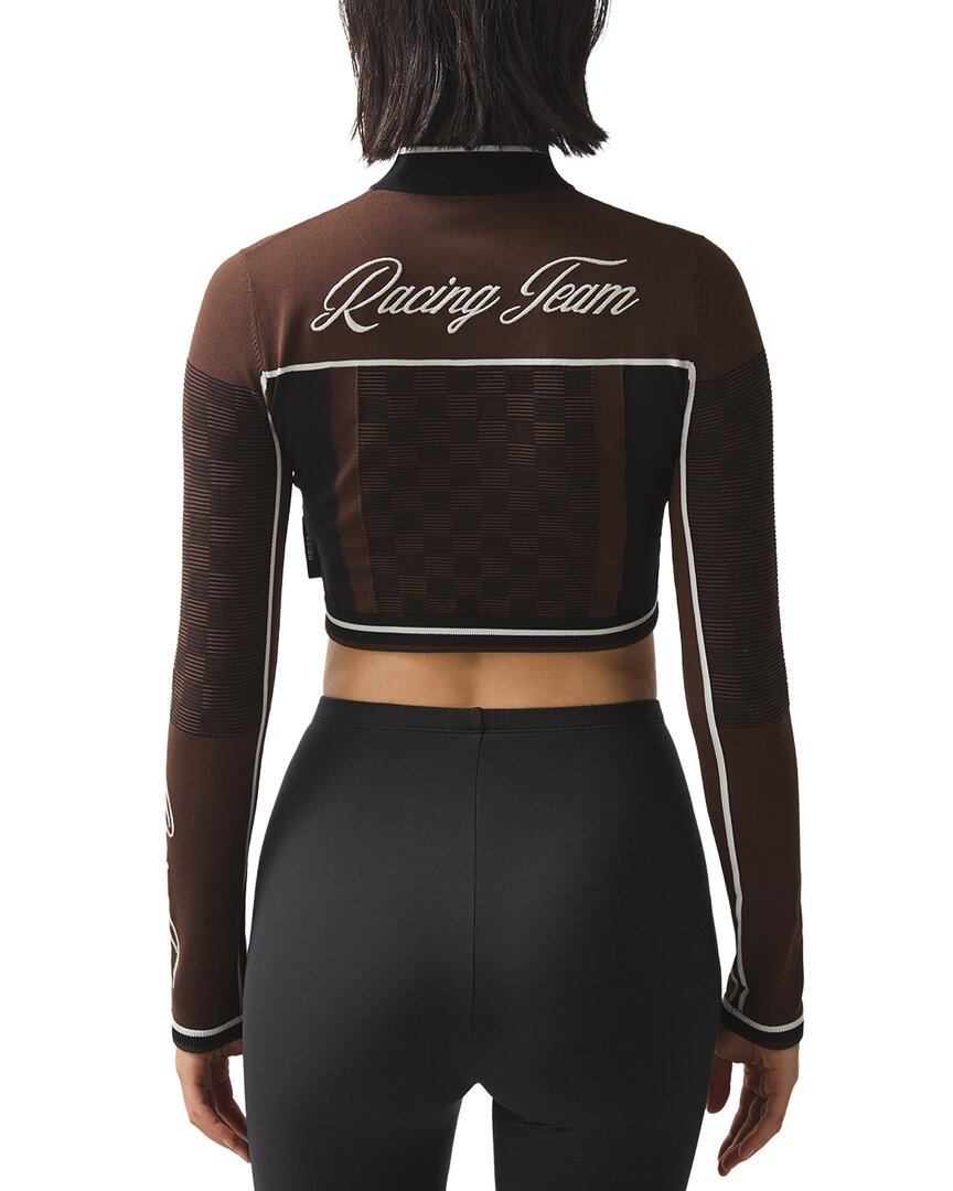Reiss Ultra Ls Knitted Mclaren Racing Half Zip Crop Top