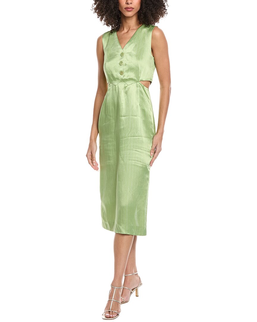 Sandro Woven Linen-Blend Dress