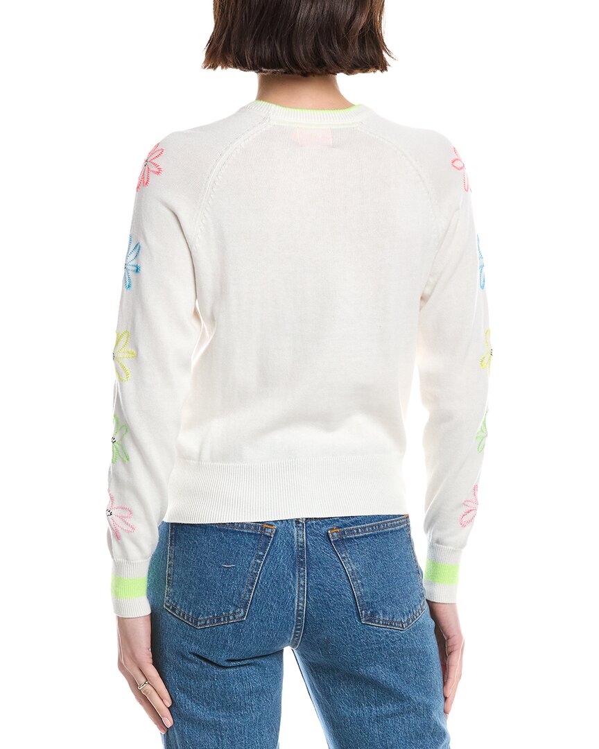 Wispr Floral Embroidery Silk-Blend Sweater