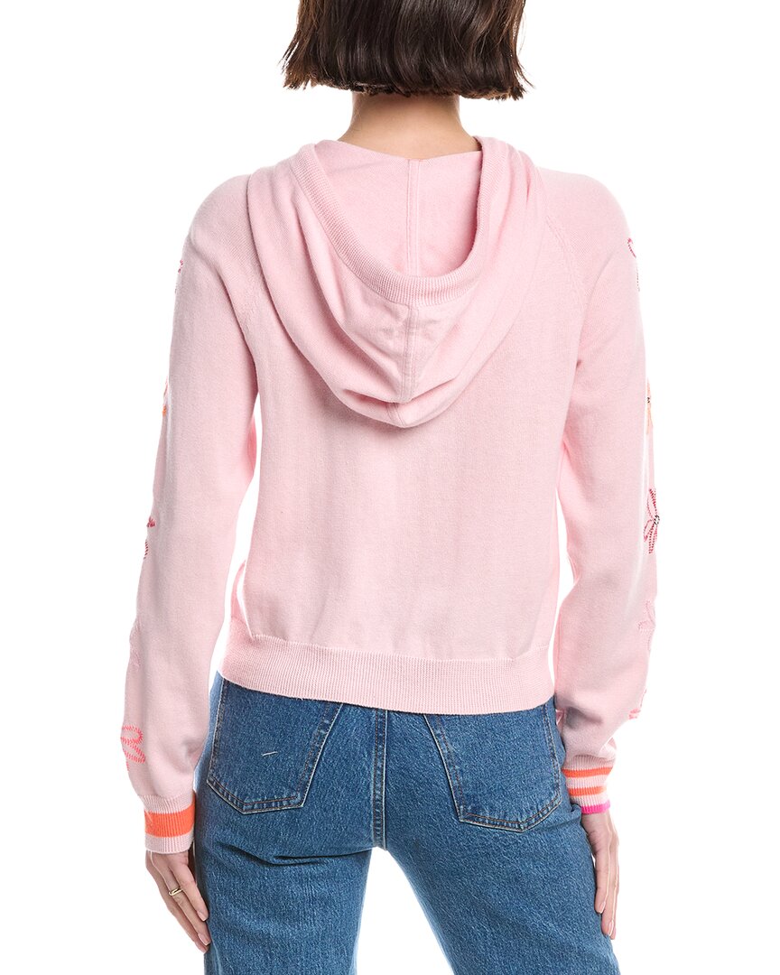 Wispr Floral Embroidery Silk-Blend Hoodie