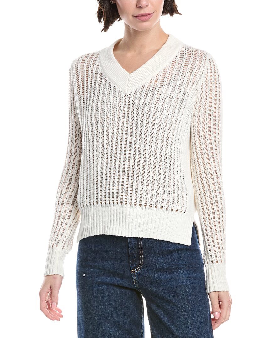 Wispr Ladder Stitch V-Neck Sweater