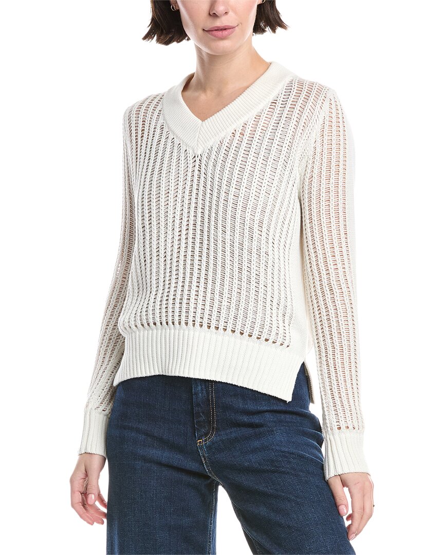 Wispr Ladder Stitch V-Neck Sweater