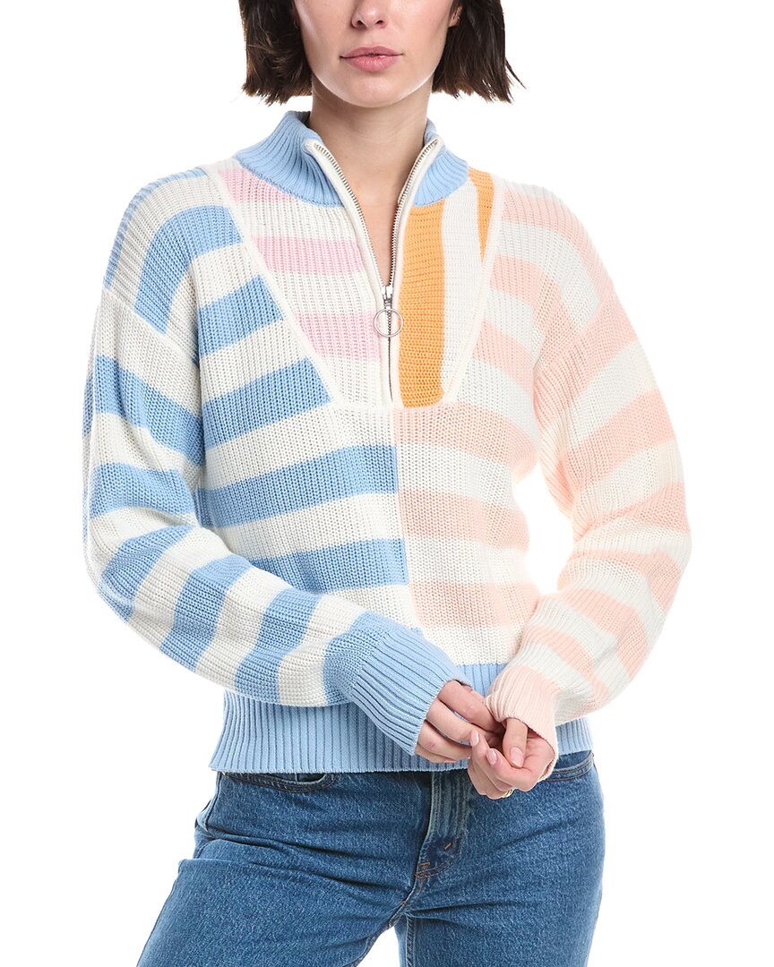 Wispr Mixed Stripe 1/2-Zip Pullover