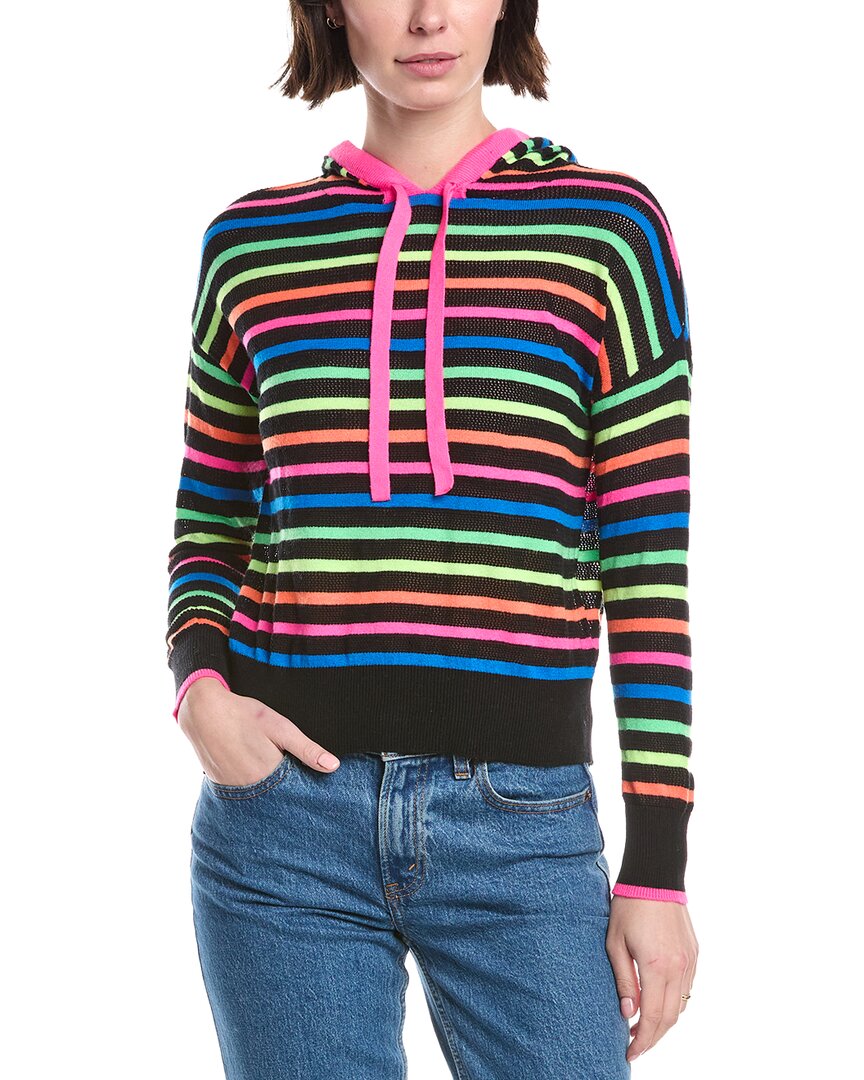 Wispr Rainbow Stripe Silk-Blend Hoodie