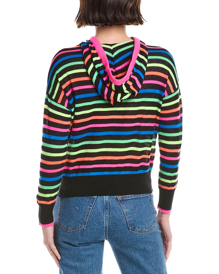 Wispr Rainbow Stripe Silk-Blend Hoodie
