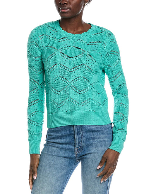 Autumn Cashmere Fancy Shaker Stitch Sweater