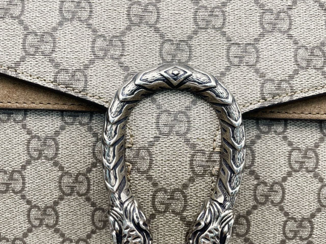 Gucci Dionysus Top Handle Chain Bag Gg Coated Canvas Beige Canvas Shoulder Bag Bag ( )