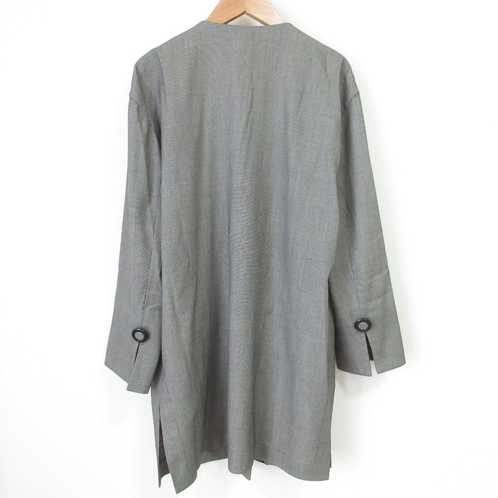 Christian Dior   Wool Mid-length Collarless Jacket Coat