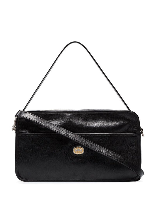 Gucci - Morpheus logo plaque messenger bag - men - Leather - One Size - Black