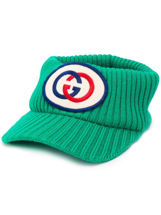 Gucci - GG logo patch hat - women - Polyester/Wool - L - Green