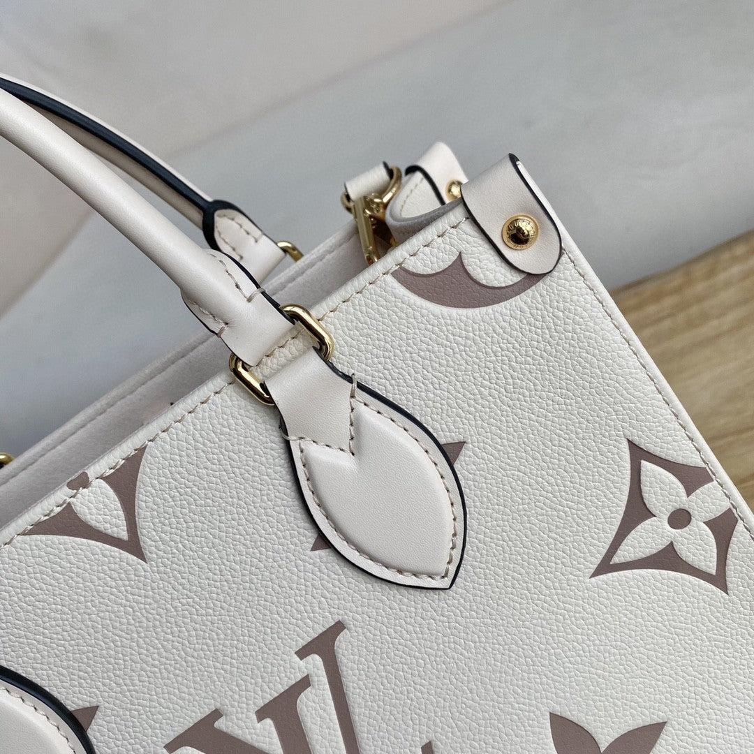 Top Quality On The Go PM Bag Monogram Empreinte 9.8in/25cm Beige Top Quality
