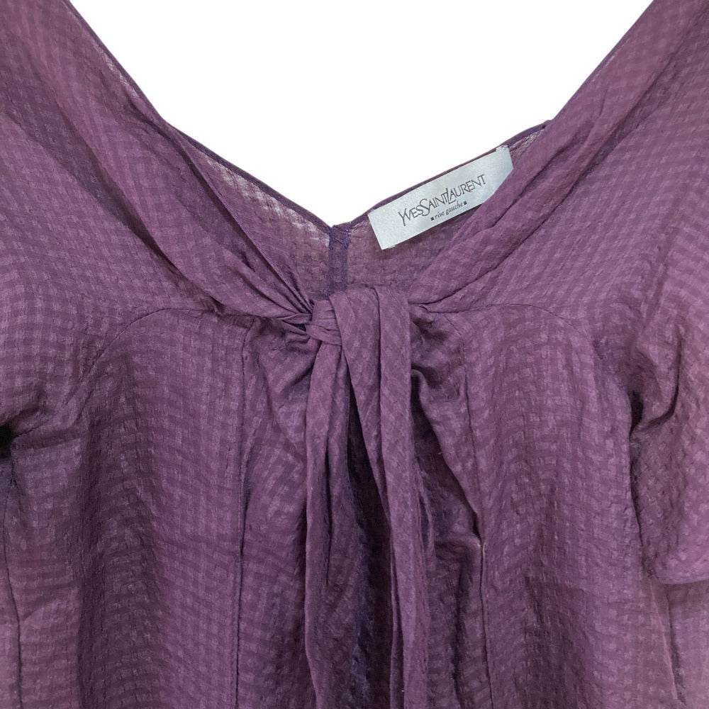 Yves Saint Laurent rive gauche Silk Short Sleeve Blo