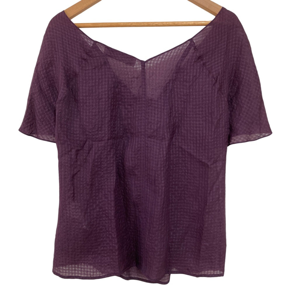 Yves Saint Laurent rive gauche Silk Short Sleeve Blo