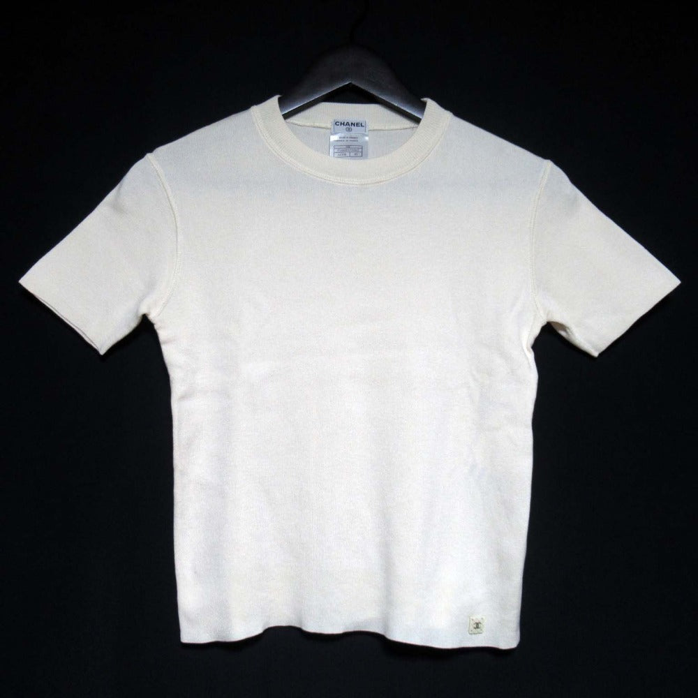 Chanel Coco Mark Knit Short Sleeve Top
