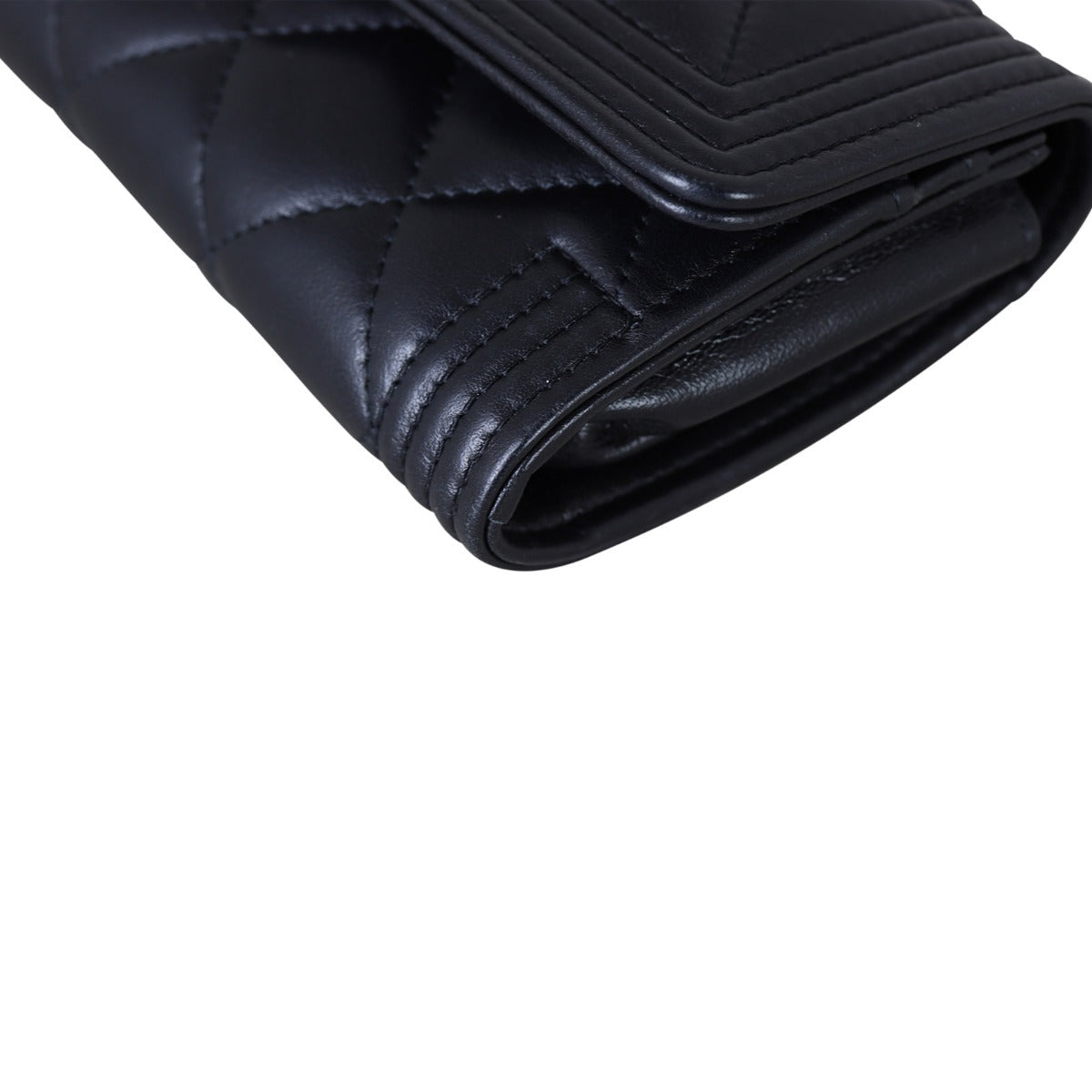 Chanel Boy Compact Wallet | Black