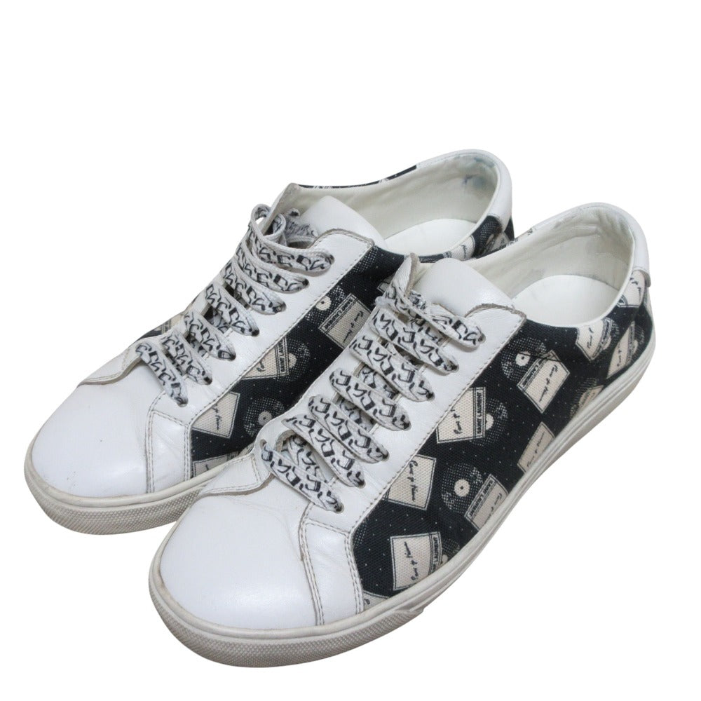 Saint Laurent Paris Canvas Leather Sneakers
