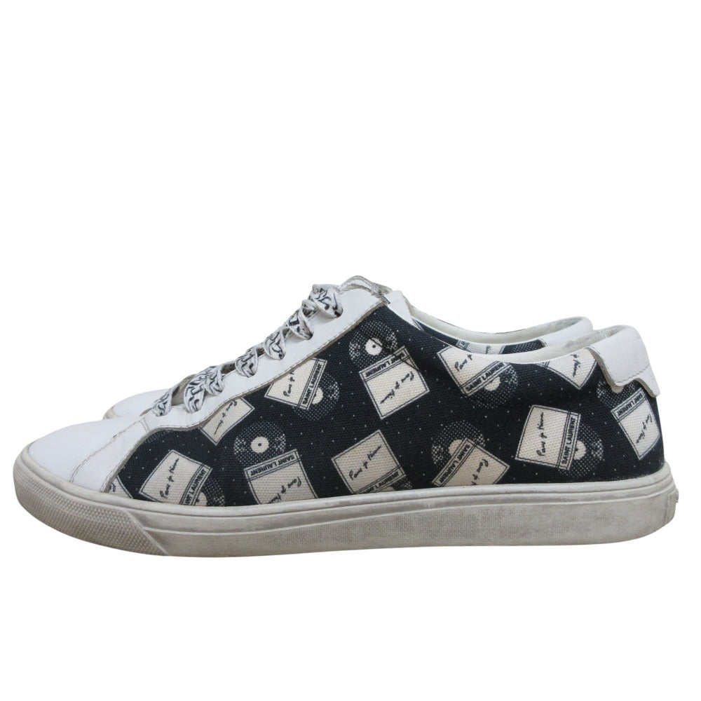 Saint Laurent Paris Canvas Leather Sneakers