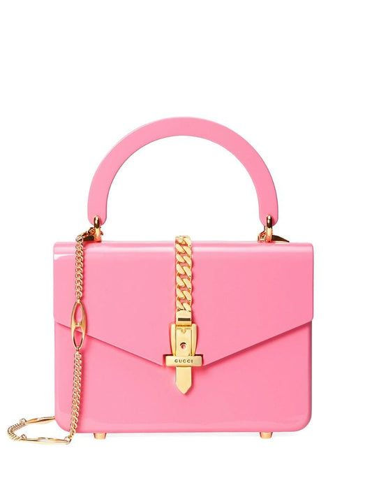 Gucci - mini Sylvie 1969 shoulder bag - women - Plexiglass/Leather - One Size - PINK
