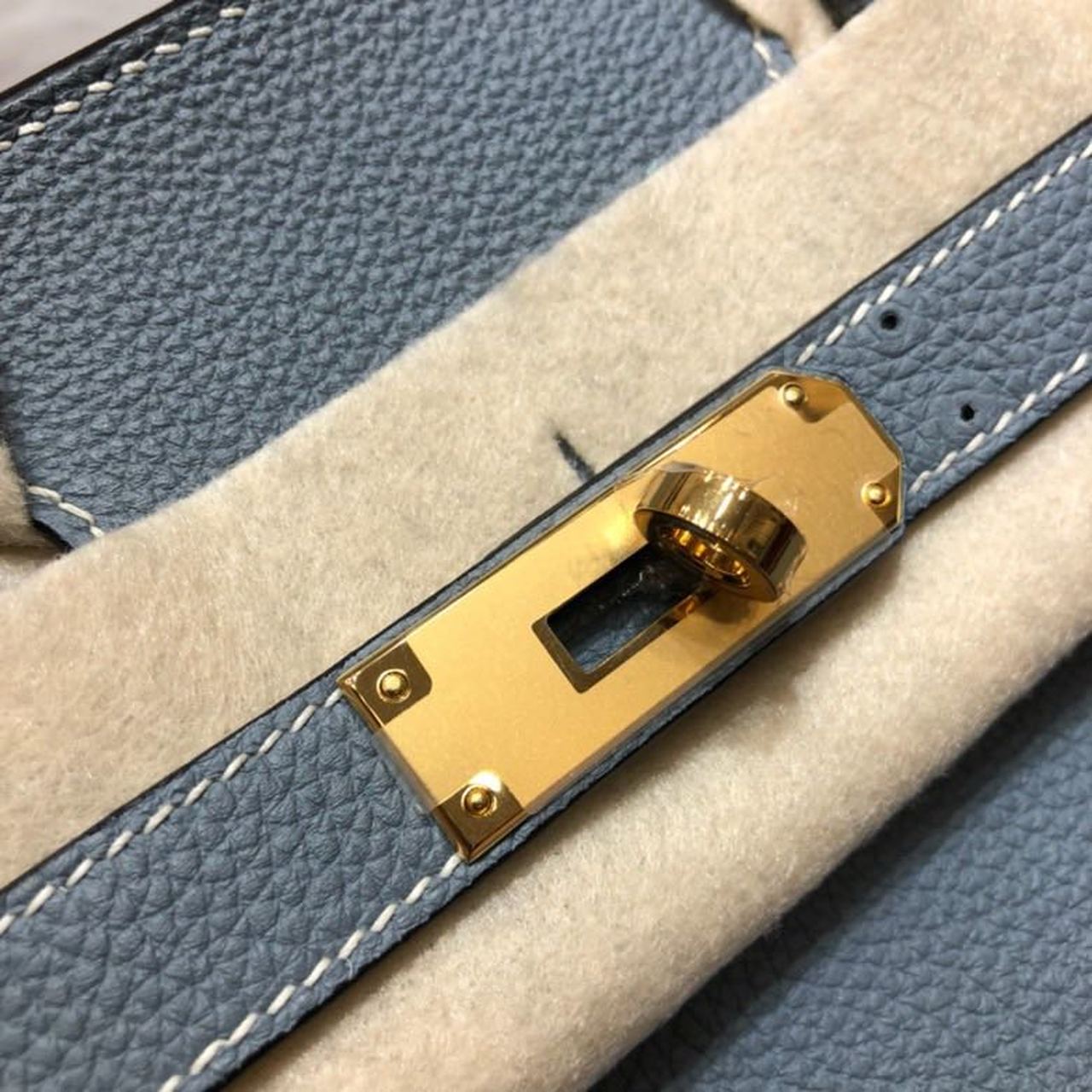 Top Quality Birkin Blue For Women SiTop Qualityer Toned Hardware 13.8in/35cm