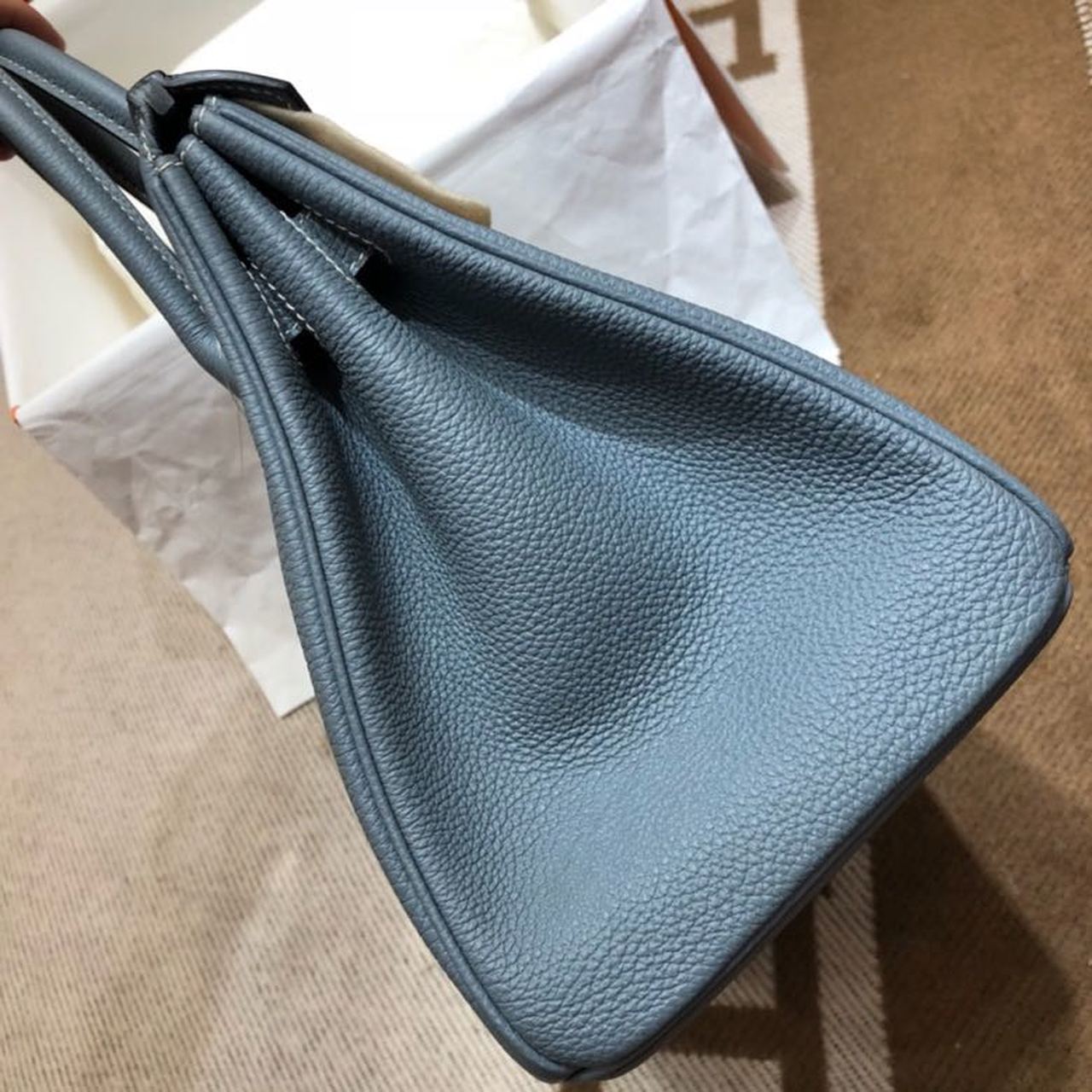 Top Quality Birkin Blue For Women SiTop Qualityer Toned Hardware 13.8in/35cm