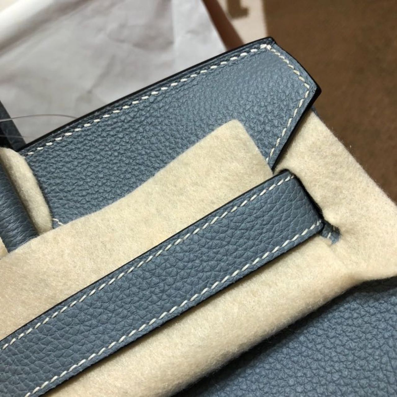Top Quality Birkin Blue For Women SiTop Qualityer Toned Hardware 13.8in/35cm