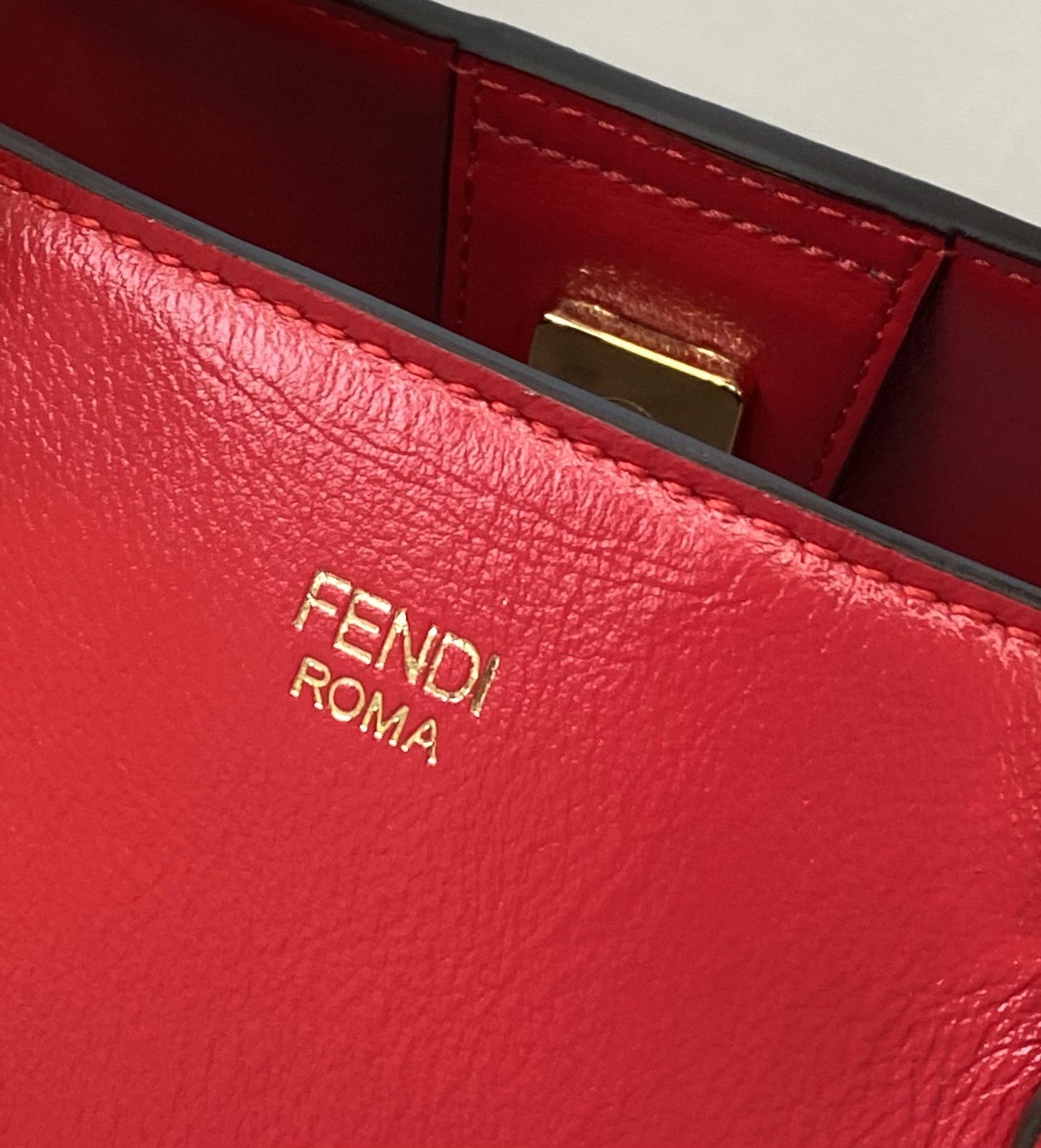 Top QualityTop Quality Medium FF Tote Shoulder Red Bag For Woman 38cm/15in