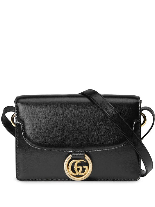 Gucci - GG ring shoulder bag - women - Leather/Viscose/metal - One Size - Black