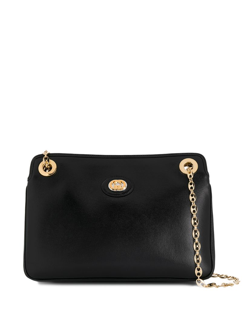 Gucci - logo shoulder bag - women - Leather - One Size - Black