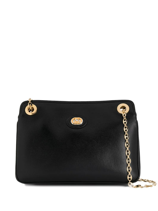 Gucci - logo shoulder bag - women - Leather - One Size - Black