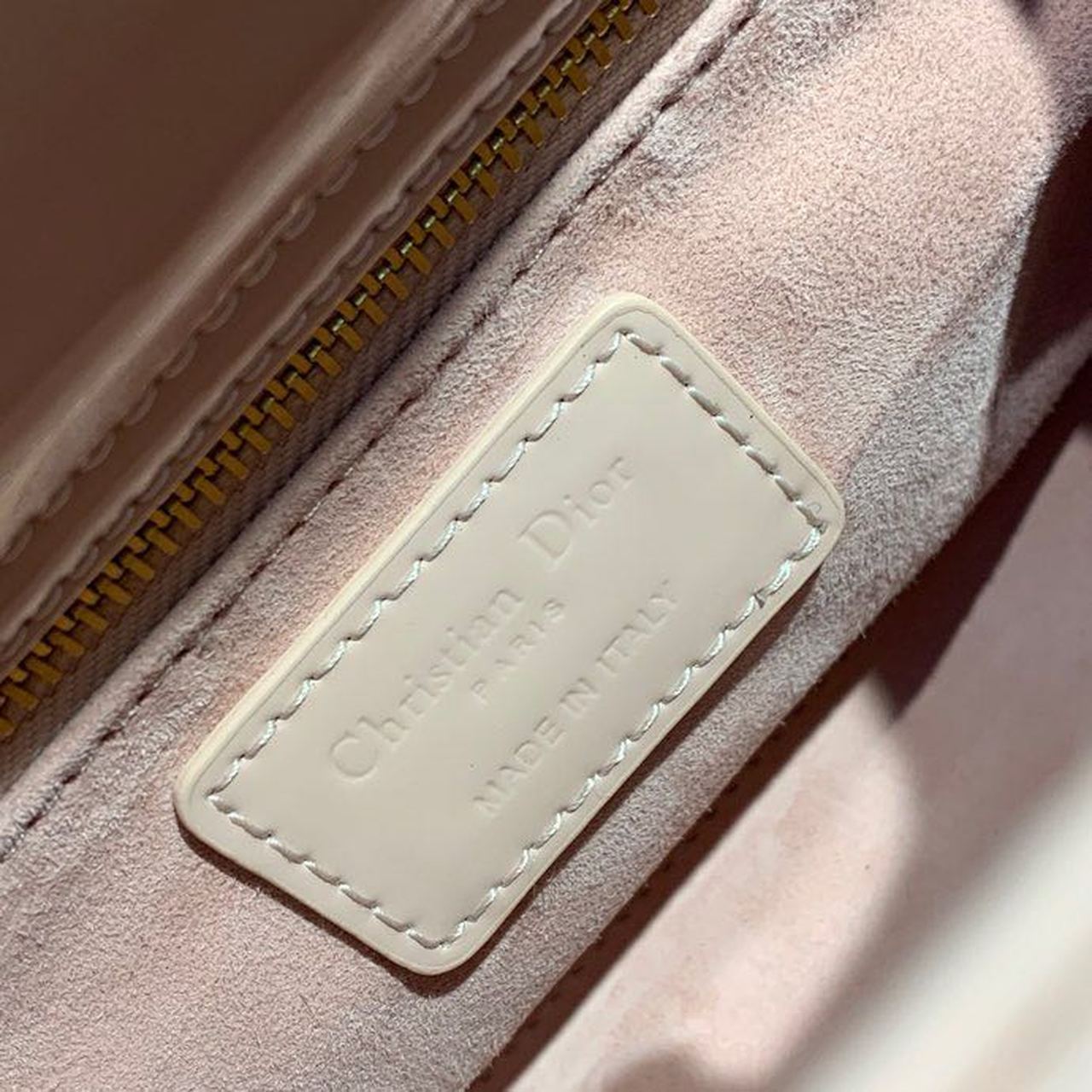 Top Quality Small Lady Bag Gold Toned Hardware Patent Light Pink For Women 20cm/8in CD