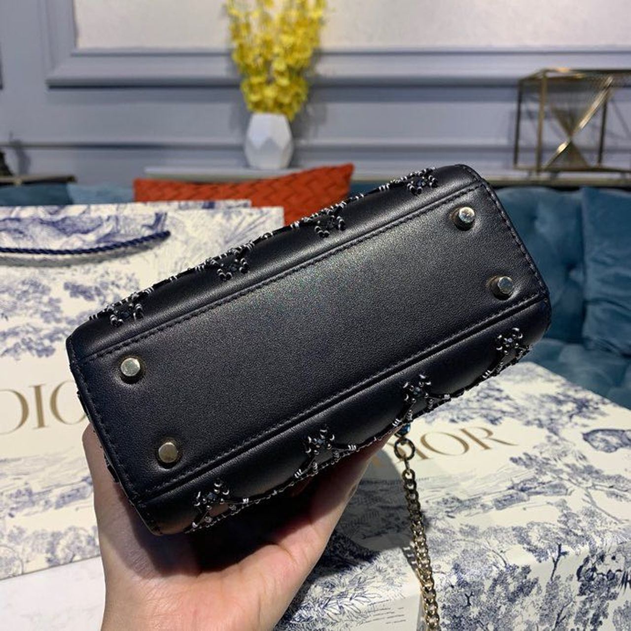 Top Quality Mini Lady Bag with Chain SiTop Qualityer Hardware Spring/Summer Collection, Black, For Women Women’s Handbags, 18cm CD M0500PRTC_M911