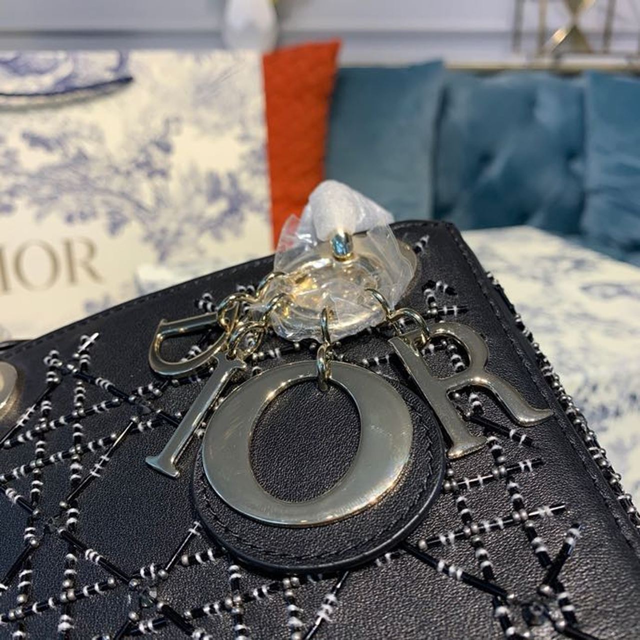 Top Quality Mini Lady Bag with Chain Silver Hardware Spring/Summer Collection, Black, For Women Womens Handbags, 18cm CD M0500PRTC_M911