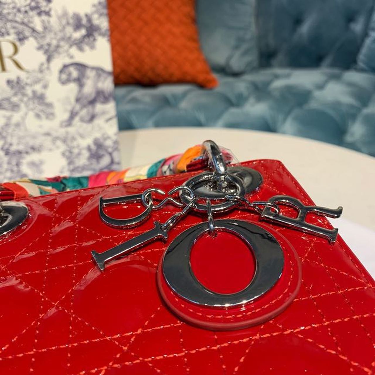 Top Quality Mini Lady Bag with Chain Silver Hardware Spring/Summer Collection, Red, For Women Womens Handbags, 18cm CD M0505OCAL_M52R
