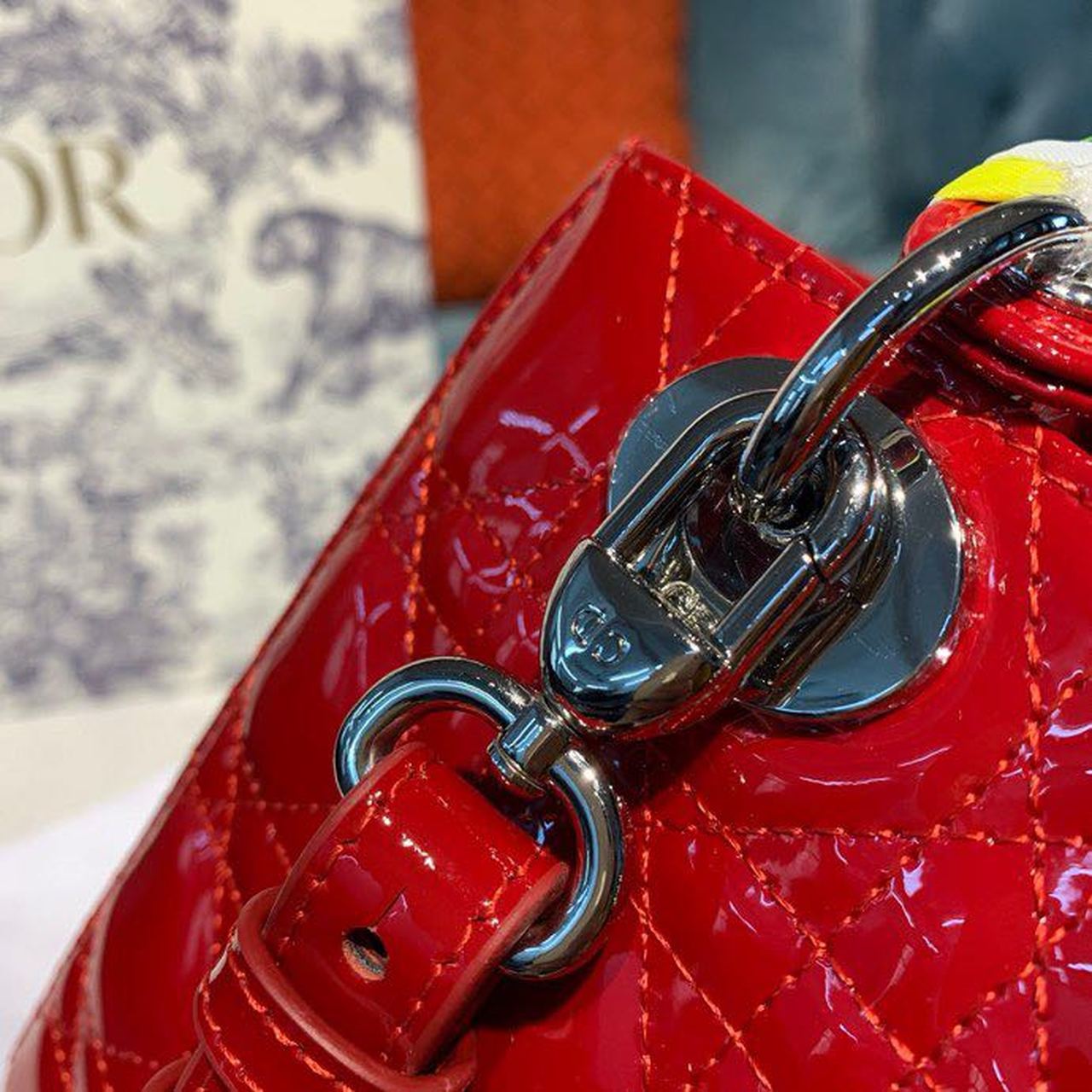 Top Quality Small Lady Bag Red Patent For Women 20cm/8in CD