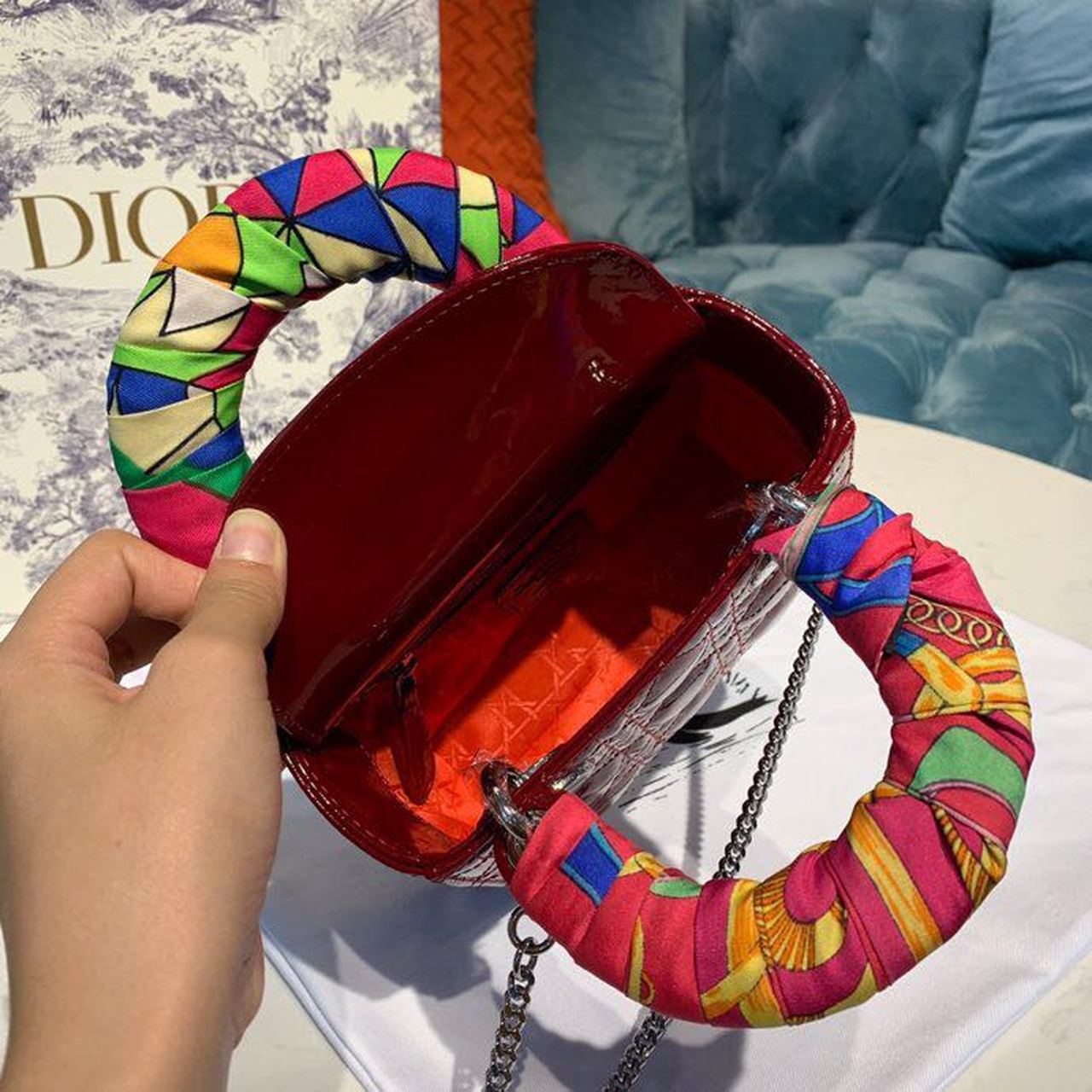 Top Quality Mini Lady Bag with Chain SiTop Qualityer Hardware Spring/Summer Collection, Burgundy, For Women Women’s Handbags, 18cm CD M0505OCAL