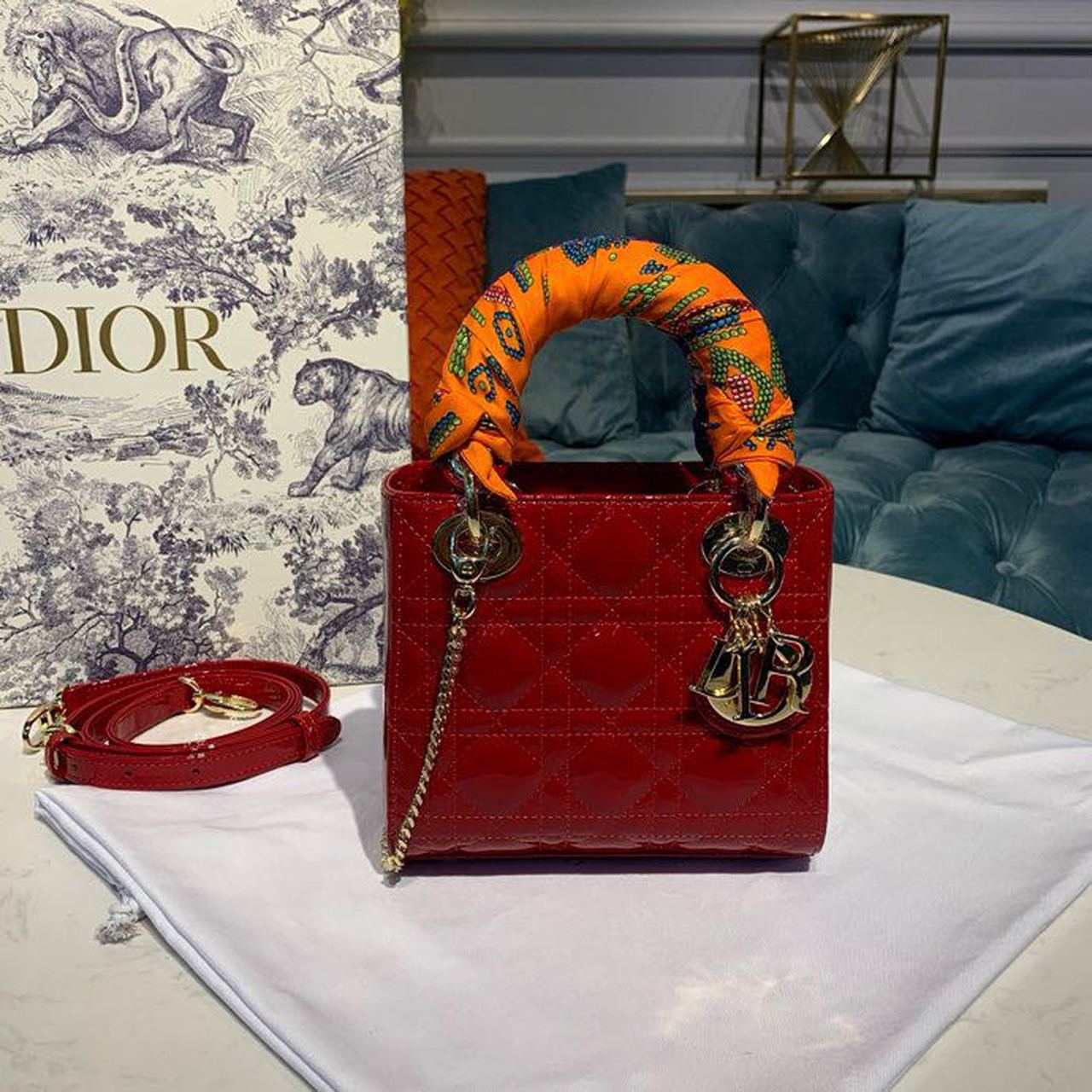 Top Quality Mini Lady Bag with Chain Gold Toned Hardware Spring/Summer Collection, Red, For Women Womens Handbags, 18cm CD M0505OCAL