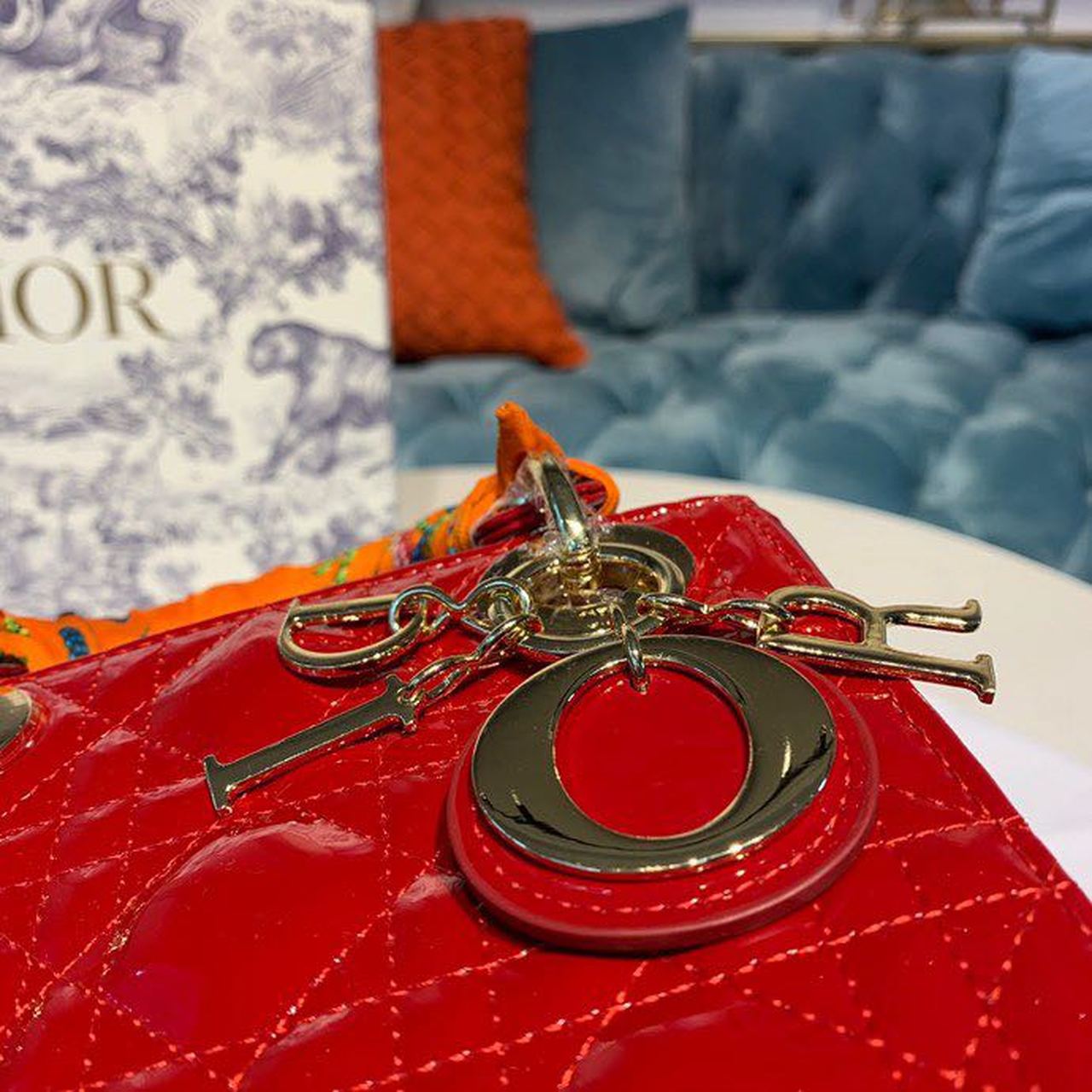 Top Quality Mini Lady Bag with Chain Gold Toned Hardware Spring/Summer Collection, Red, For Women Womens Handbags, 18cm CD M0505OCAL