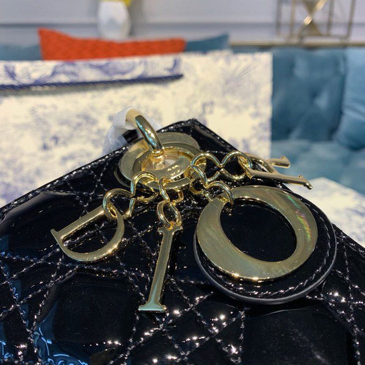 Top Quality Mini Lady Bag with Chain Gold Toned Hardware Spring/Summer Collection, Black, For Women Womens Handbags, 18cm CD